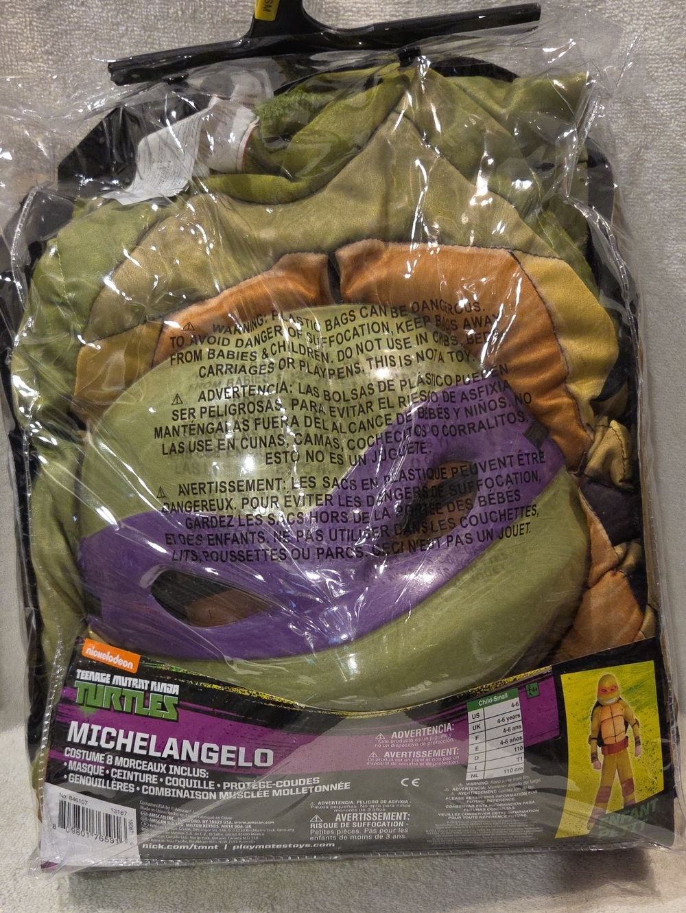 TEENAGE MUTANT NINJA TURTLES COSTUME - MICHELANGELO - Picture 3 of 4